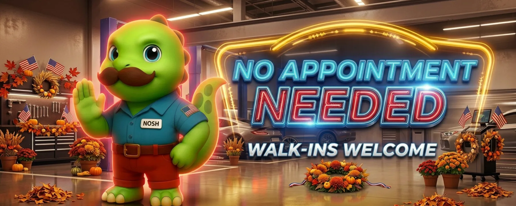 No appointment needed, walk-ins welcome